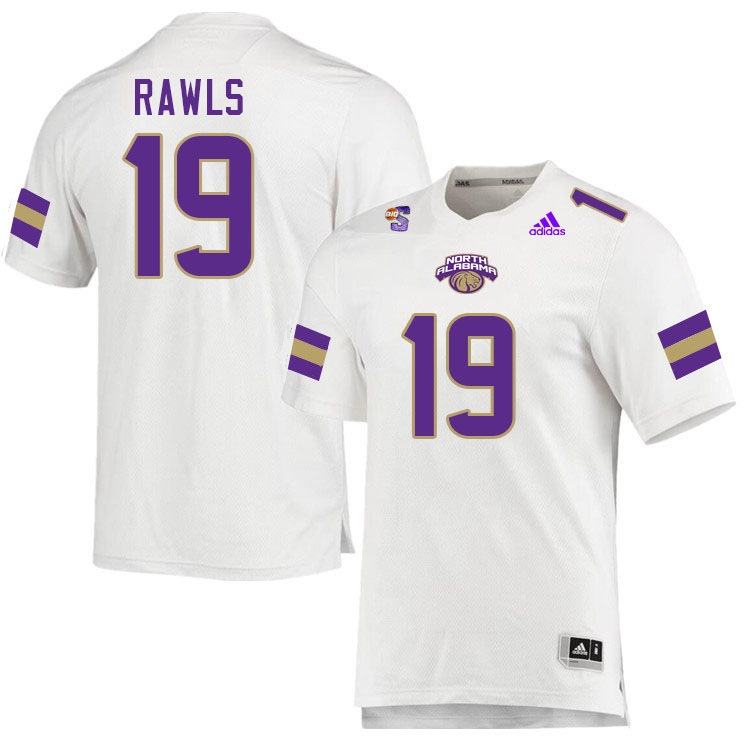 Men-Youth #19 Kenny Rawls North Alabama Lions 2023 College Football Jerseys Stitched Sale-White